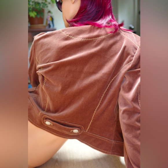 CACHE Velvet Jacket 98 % cotton. M - Picture 2 of 10